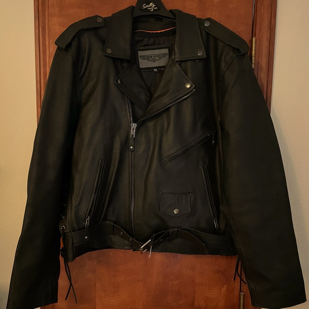 Dream Apparel Leather Motorcycle Jacket with lining